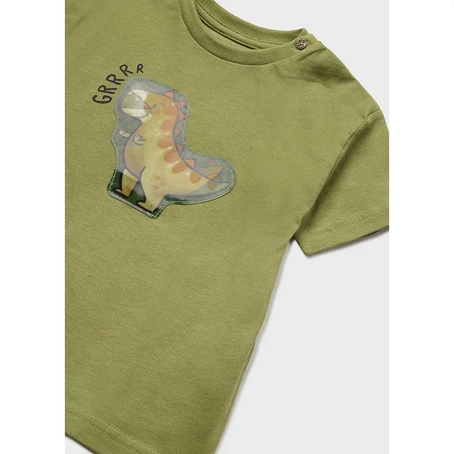 Mayoral Jungle Green Cotton Print Tee