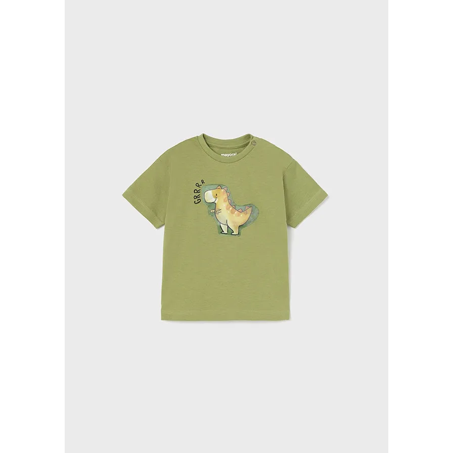 Mayoral Jungle Green Cotton Print Tee
