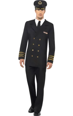 Mens Navy Gent Officer Costume