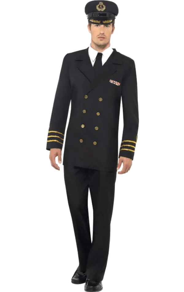 Mens Navy Gent Officer Costume