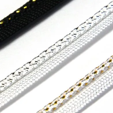 Metallic Piping #4 Silver & Black