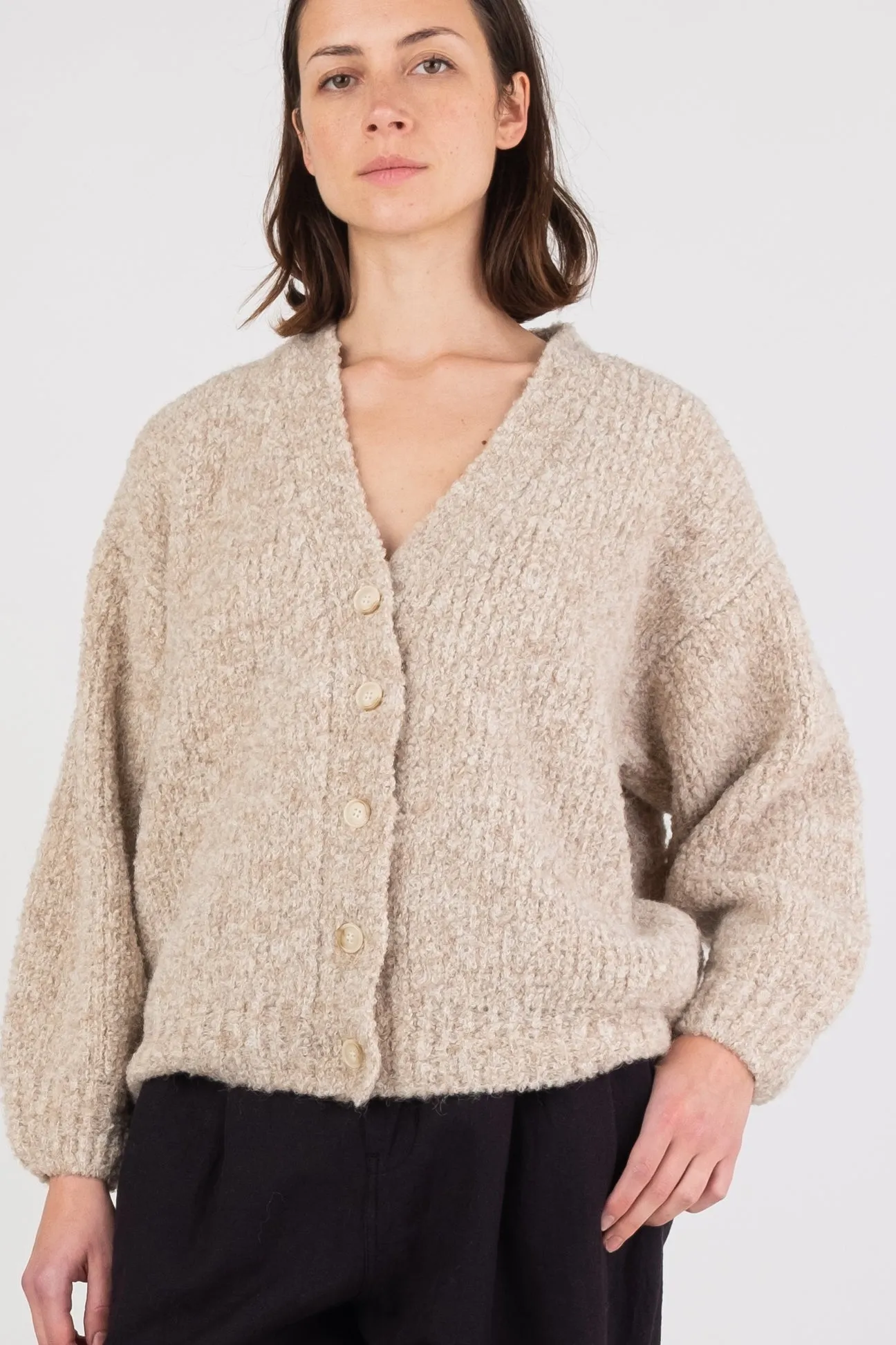 Micaela Greg Oatmeal Twist Cardigan