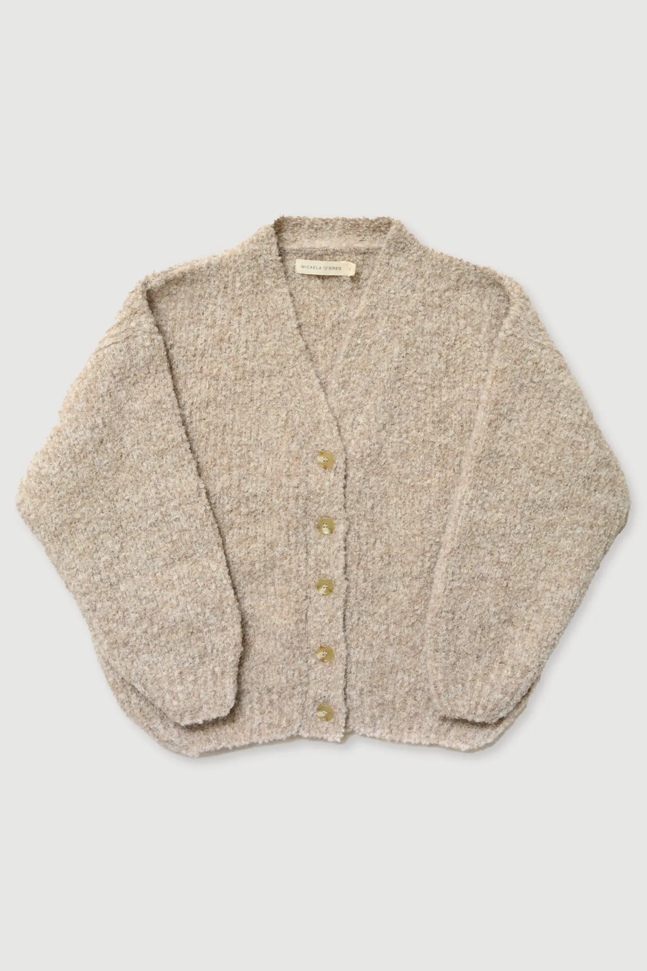 Micaela Greg Oatmeal Twist Cardigan
