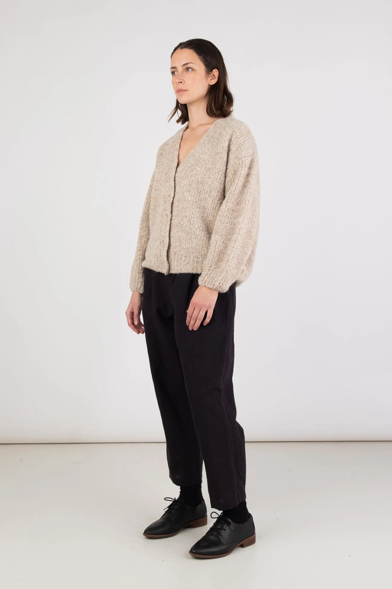 Micaela Greg Oatmeal Twist Cardigan