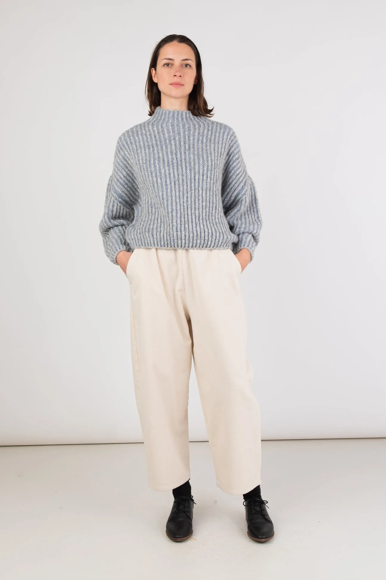 Micaela Greg Steel Blue Ines Sweater
