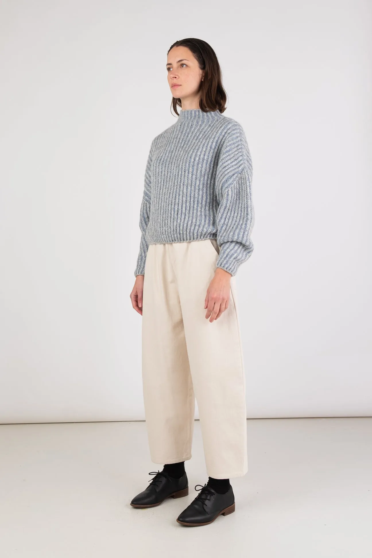 Micaela Greg Steel Blue Ines Sweater