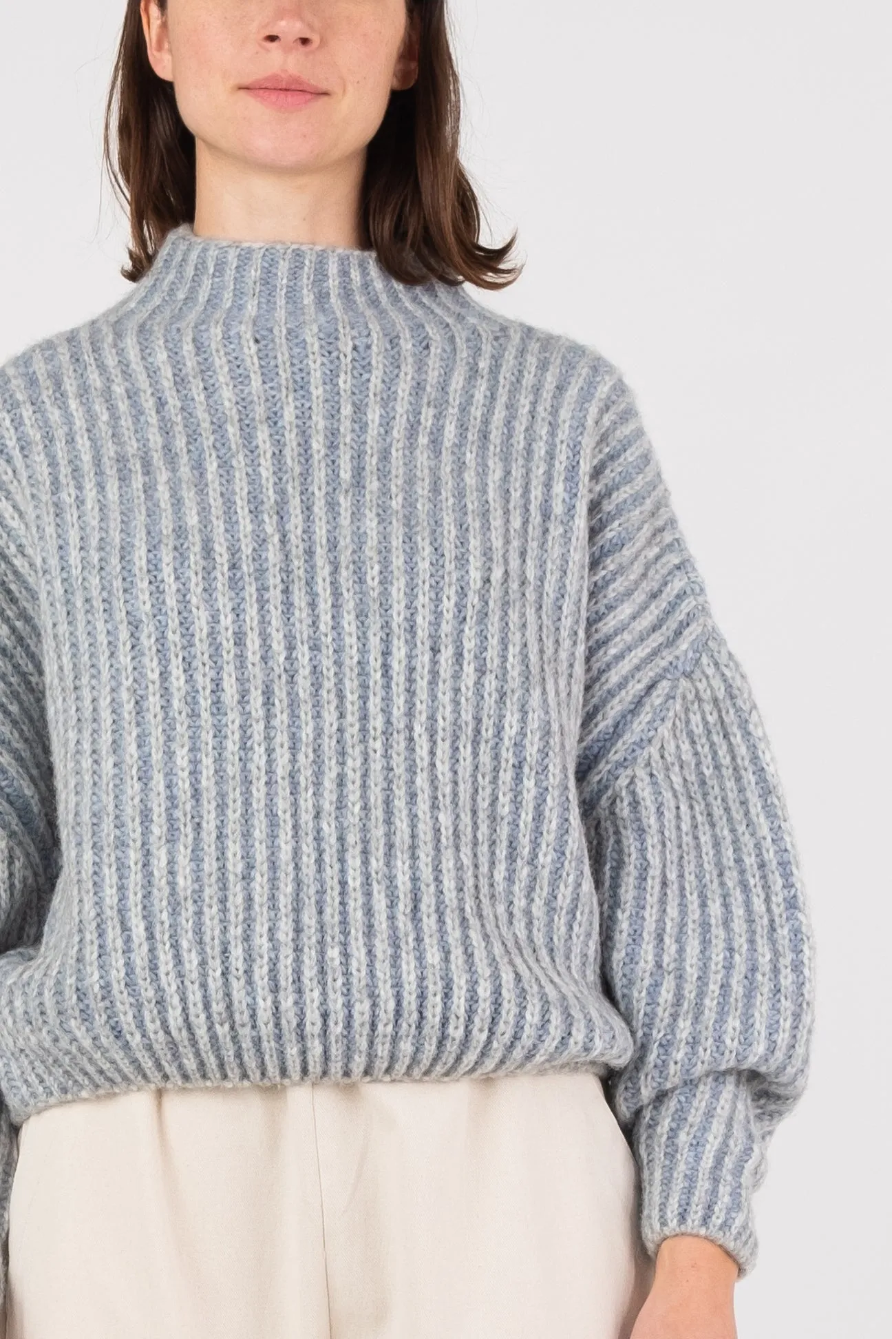 Micaela Greg Steel Blue Ines Sweater