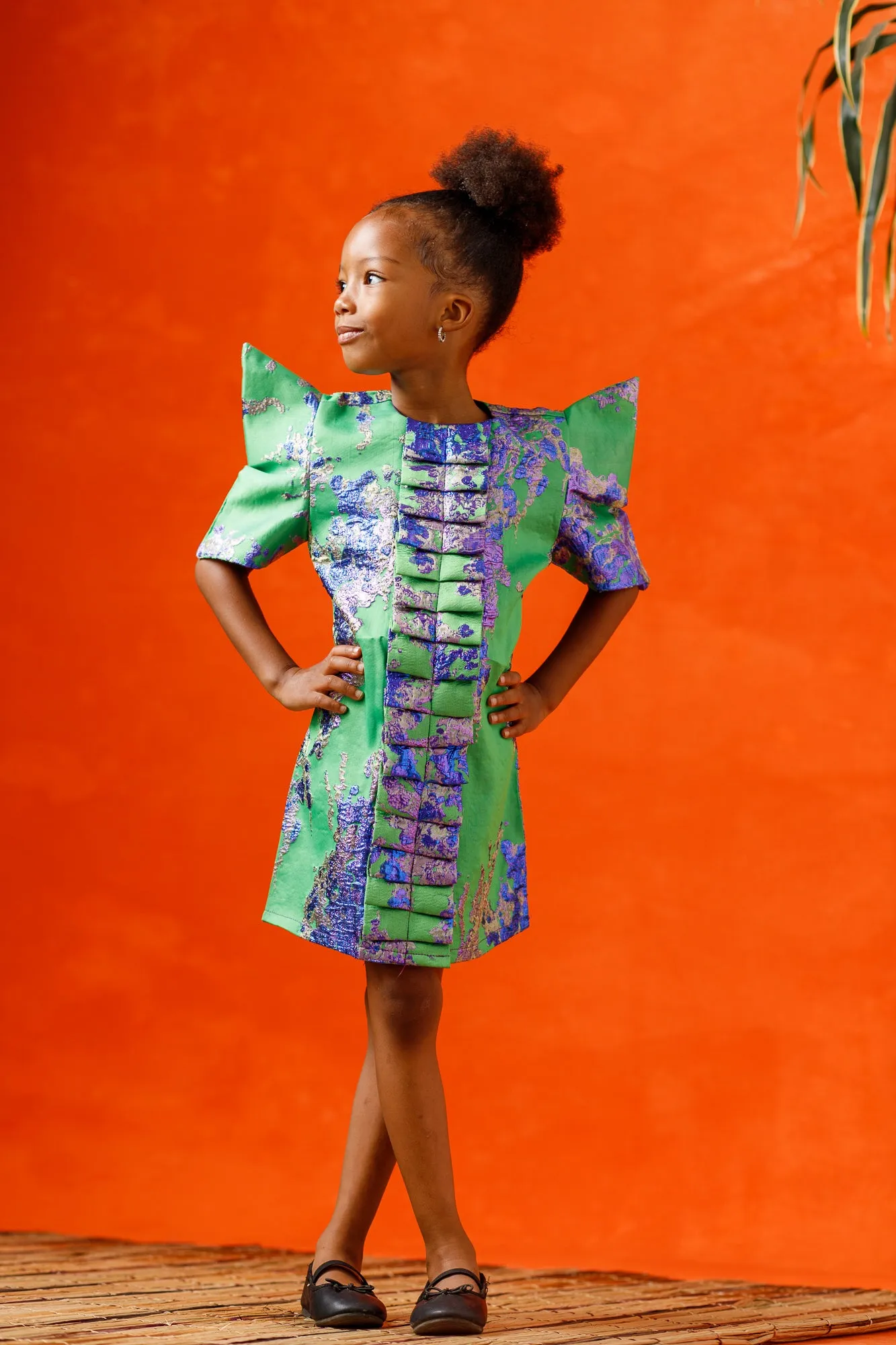 Mini Kai Ruffled Shift Dress