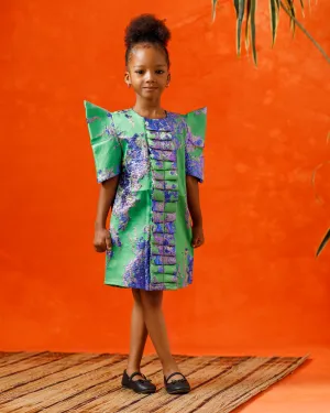 Mini Kai Ruffled Shift Dress