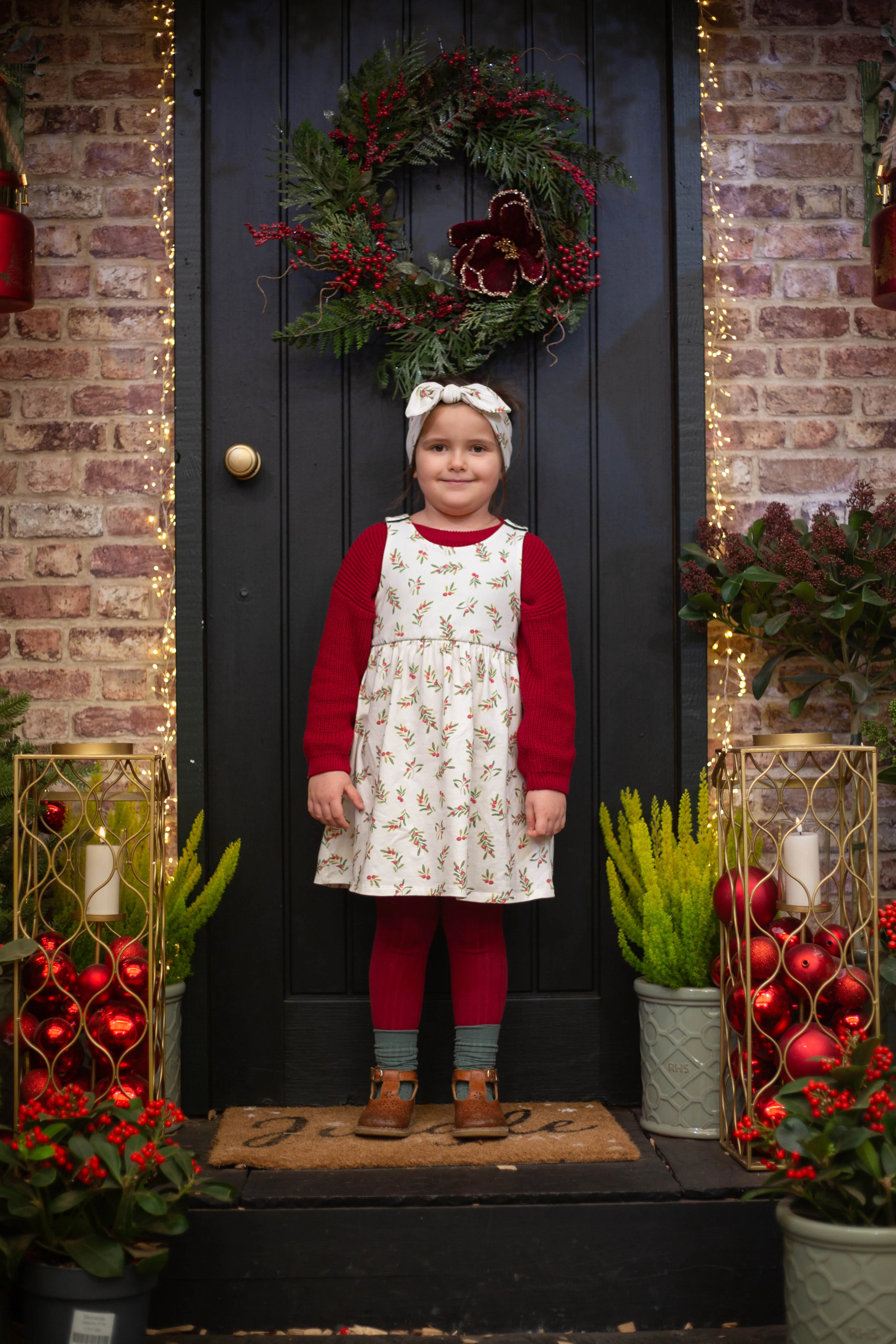 Mistletoe Pinafore Dress