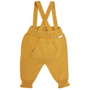 Mustard Knitted Trousers with Braces