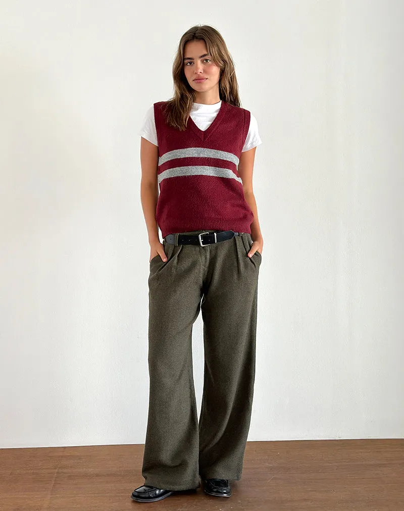Nailaka Tailored Trouser in Dark Taupe