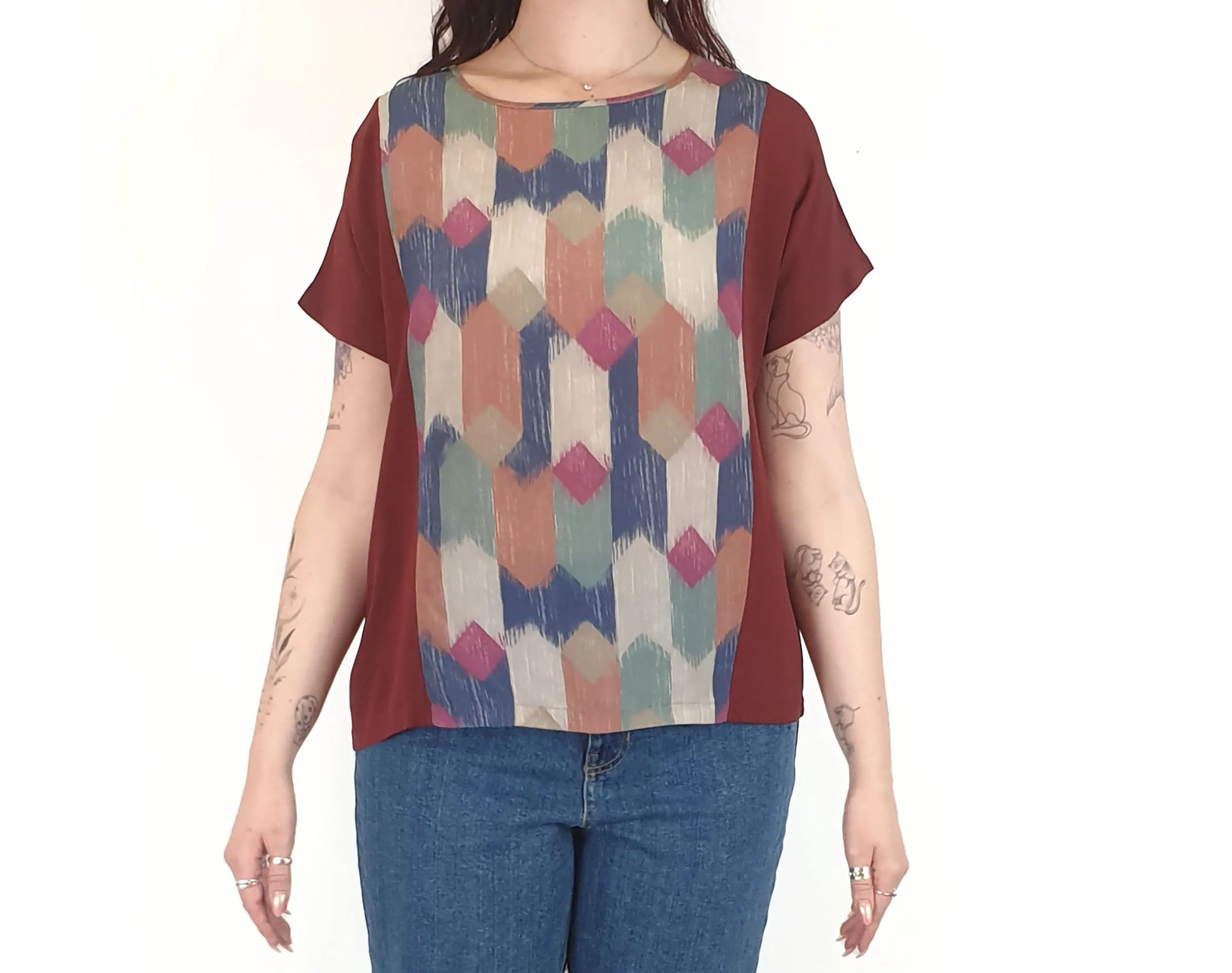 Nancybird unique print top size Medium