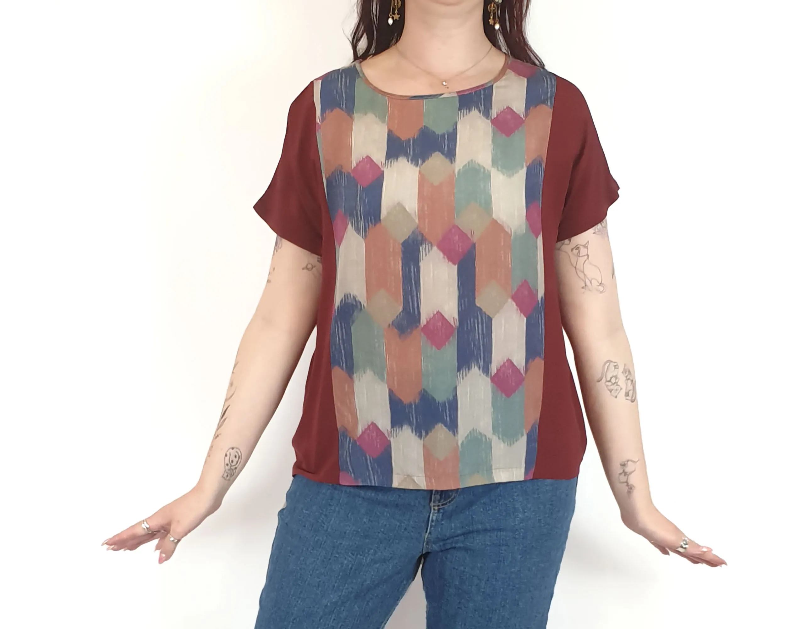 Nancybird unique print top size Medium