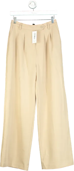 New Look Beige Wide Leg Trousers UK 10