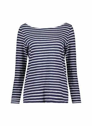 Norma Organic Cotton Top | Indigo & White
