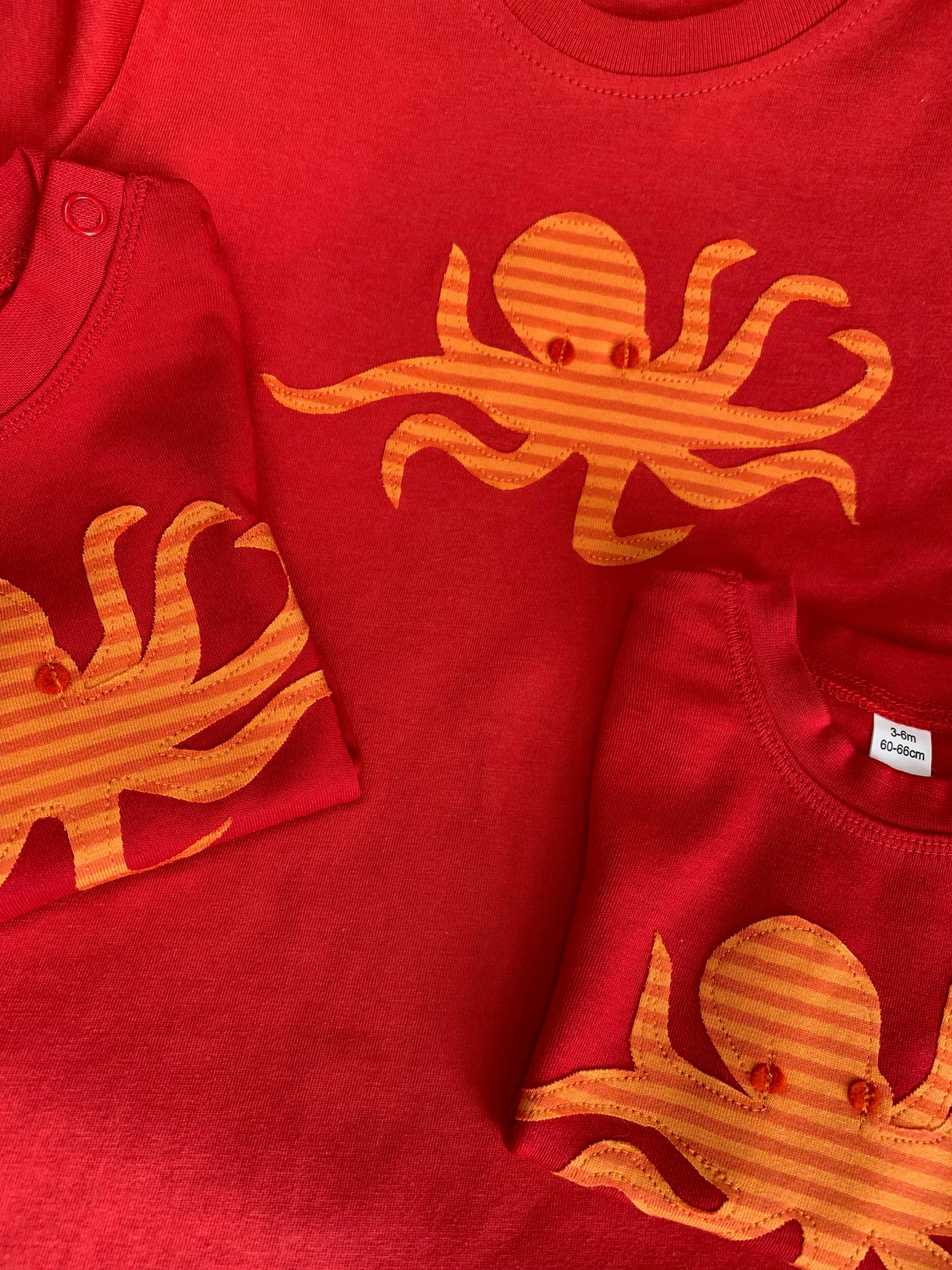 Octopus T-shirt - Red