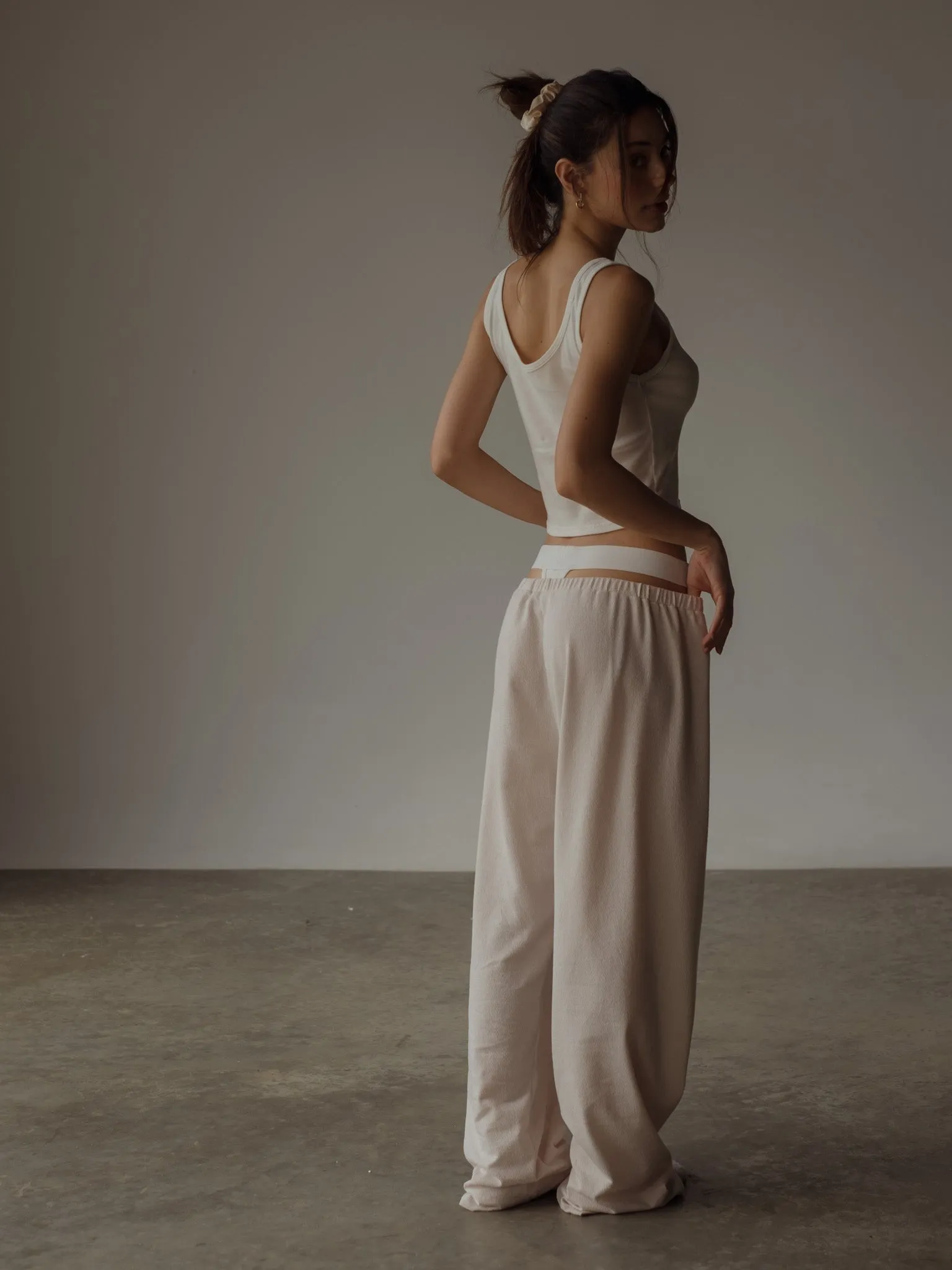 OH COTTON THONG  - SOFT WHITE