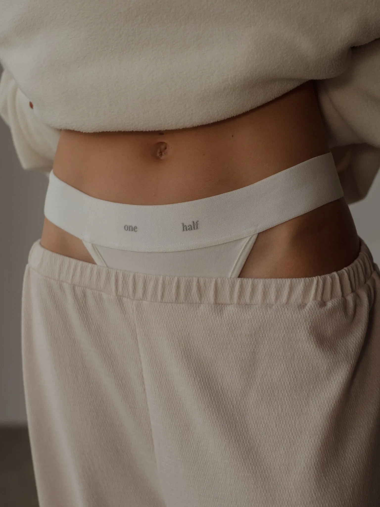 OH COTTON THONG  - SOFT WHITE