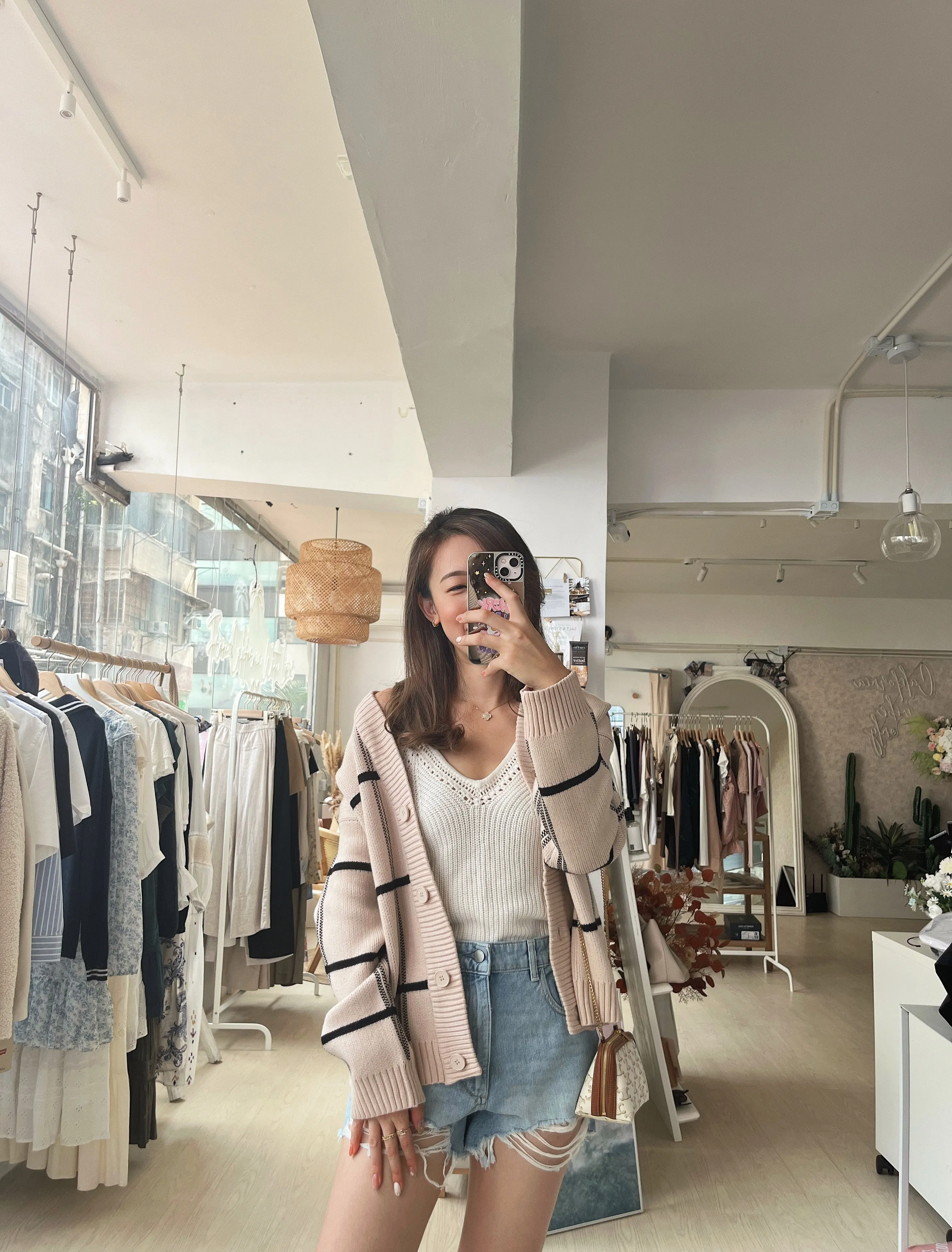 Oversized Plaid Cardigan