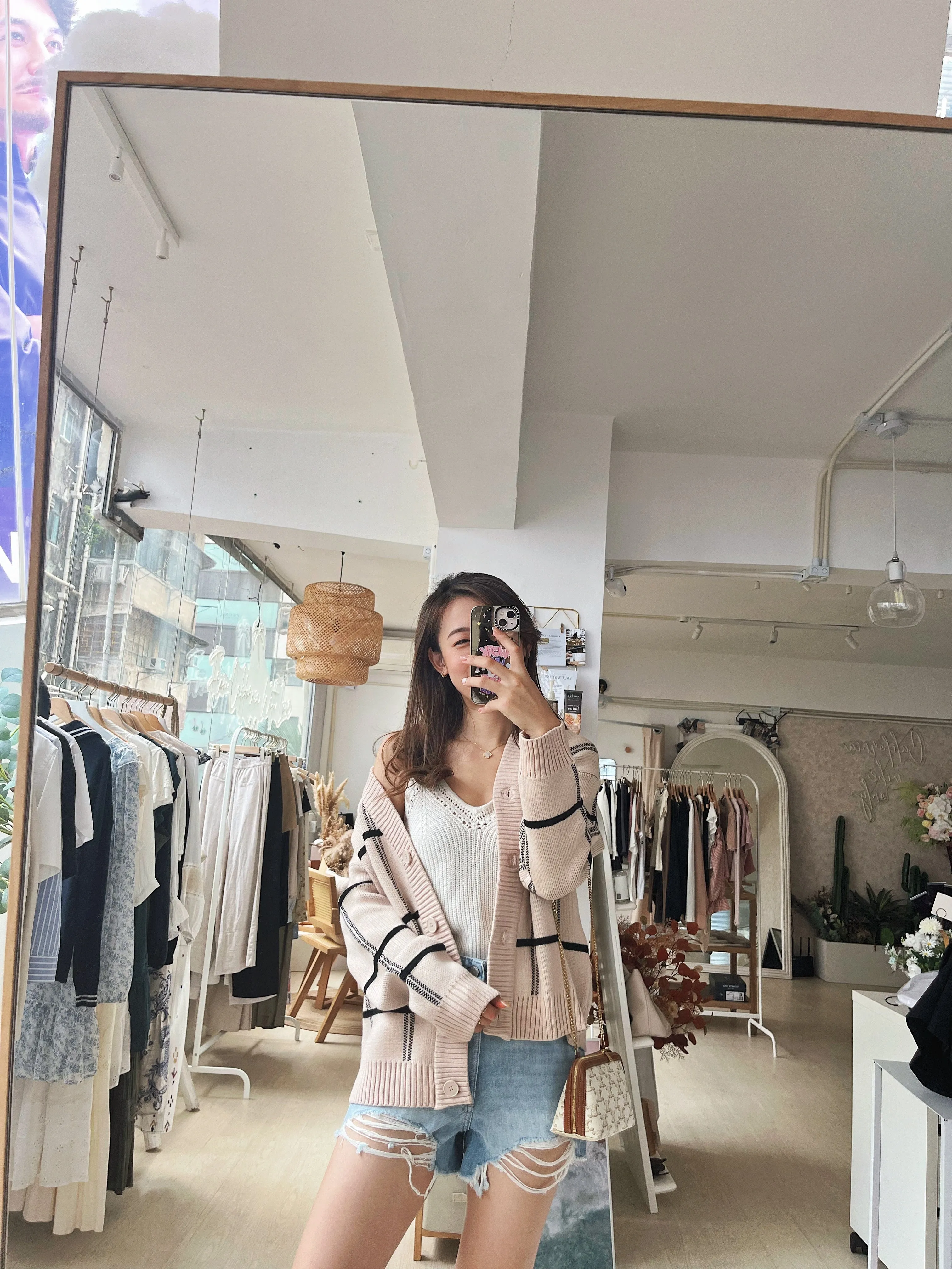 Oversized Plaid Cardigan