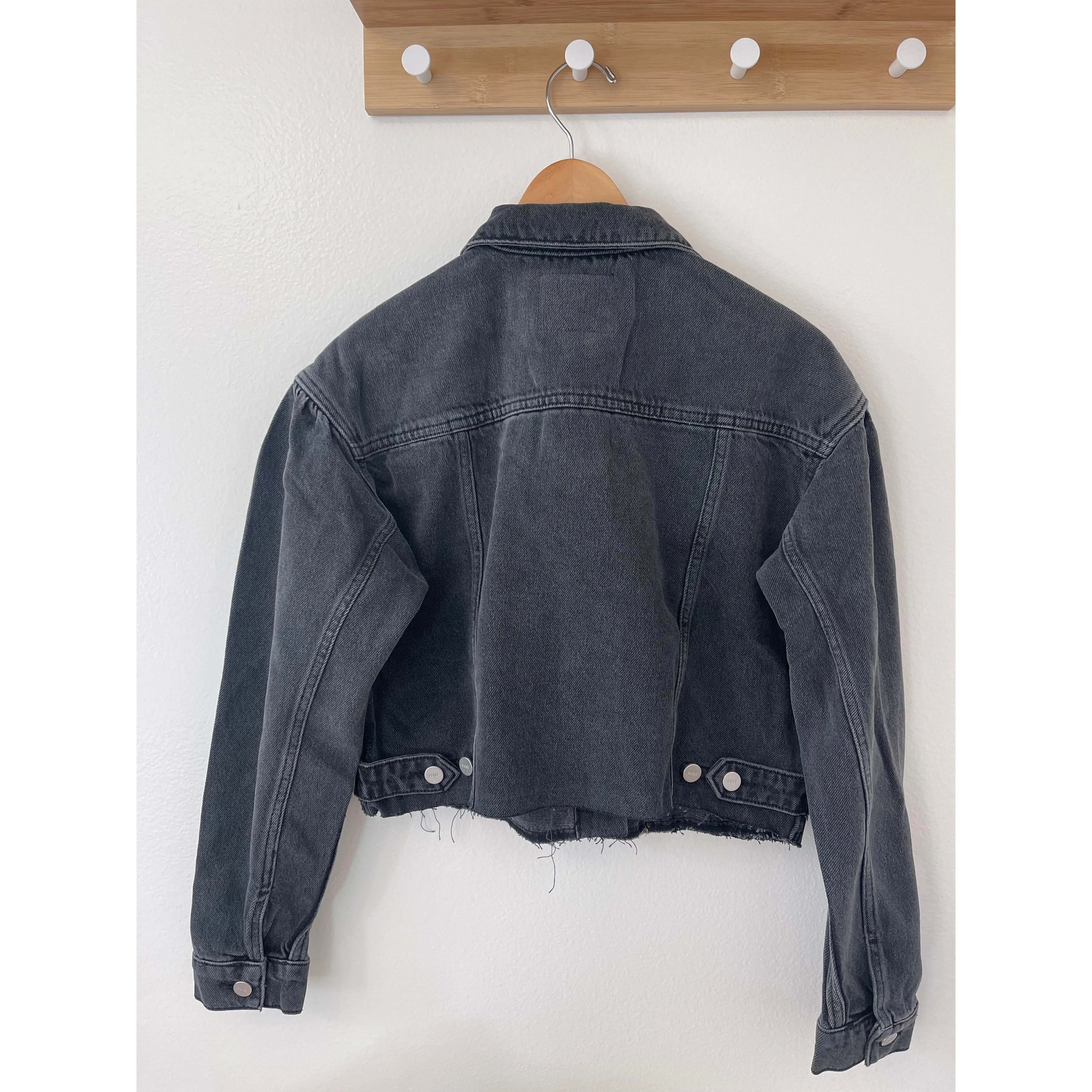 Paige Denim Blythe Jacket Dark Onyx
