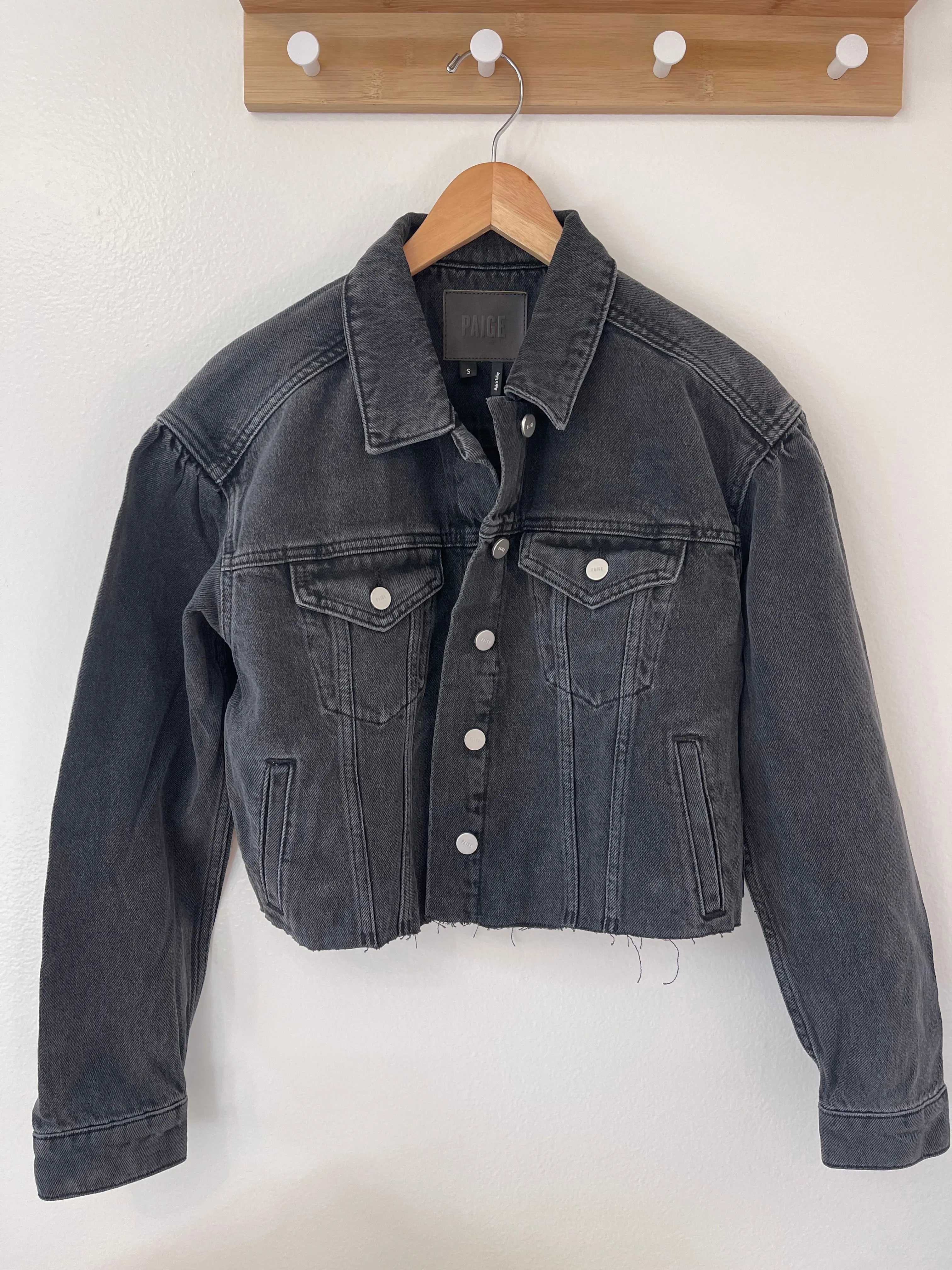 Paige Denim Blythe Jacket Dark Onyx