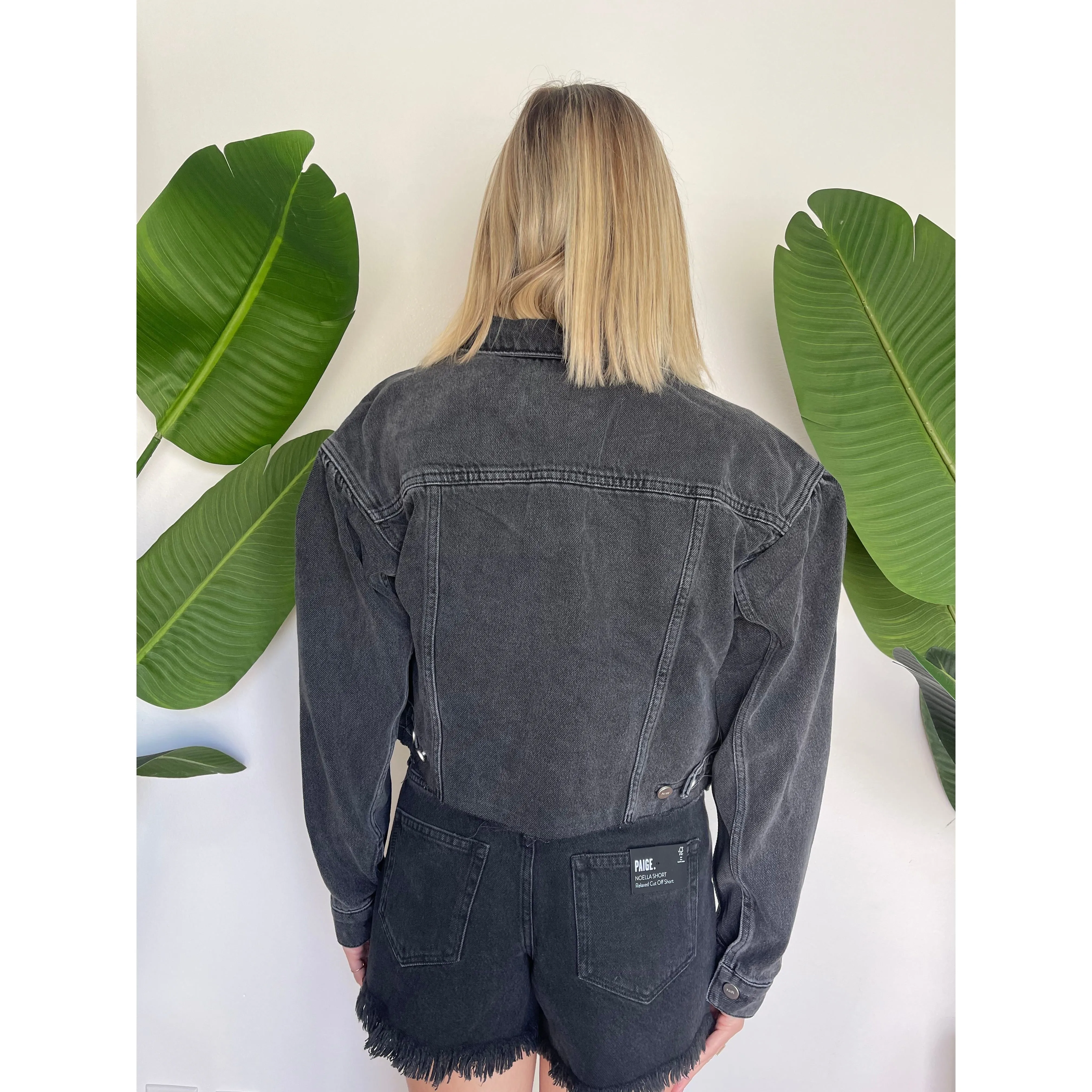 Paige Denim Blythe Jacket Dark Onyx