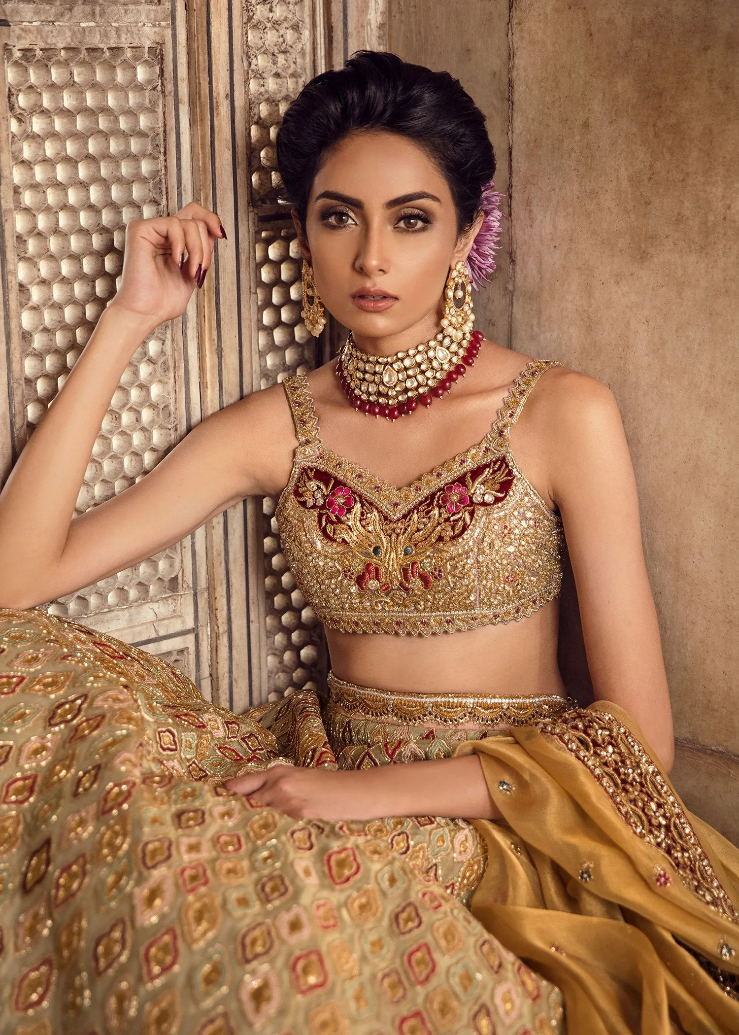 Pakistani Bridal Lehnga Choli in Light Pink Color #J5115