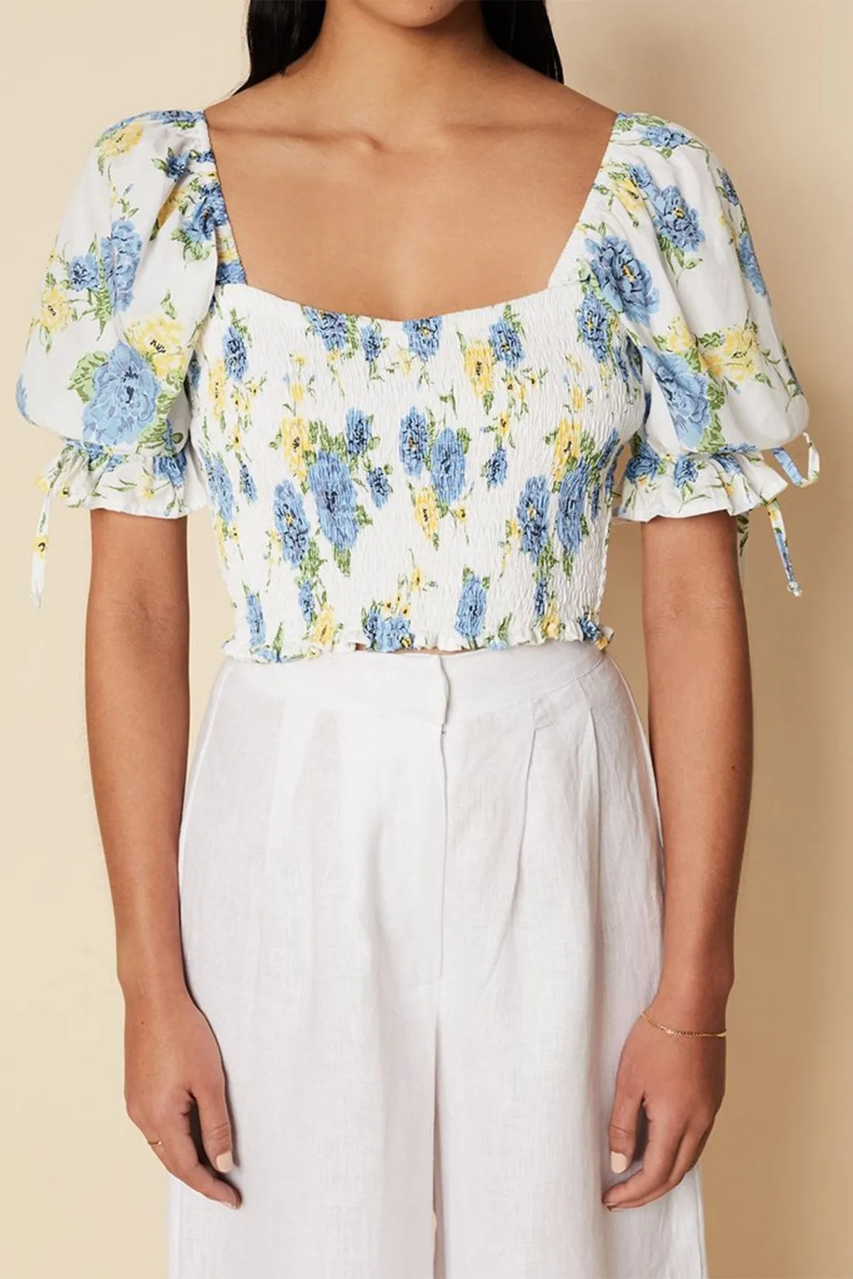 Palmora Top in Velma Floral Blue