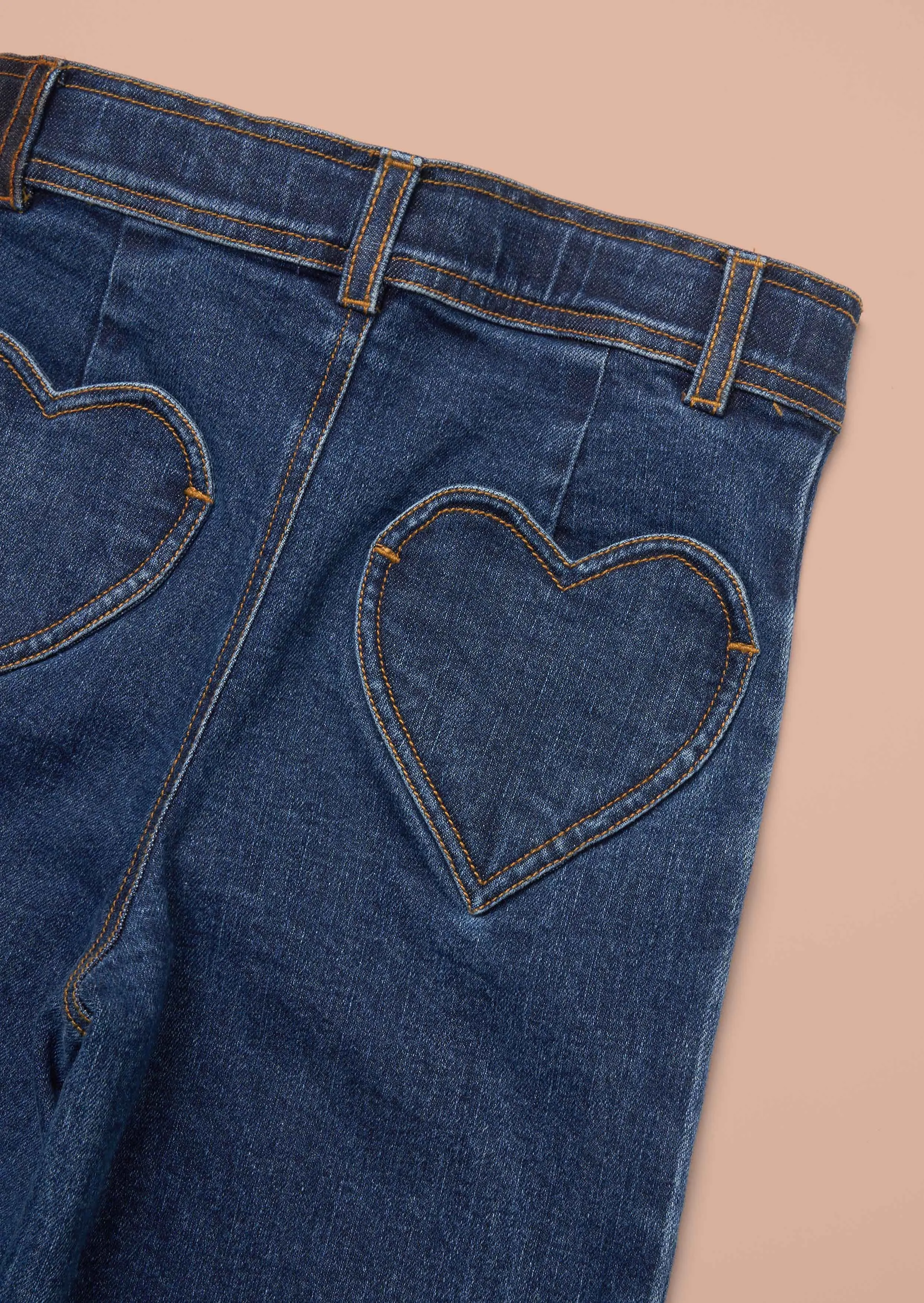 Paloma Blue Heart Pocket Cropped Jean