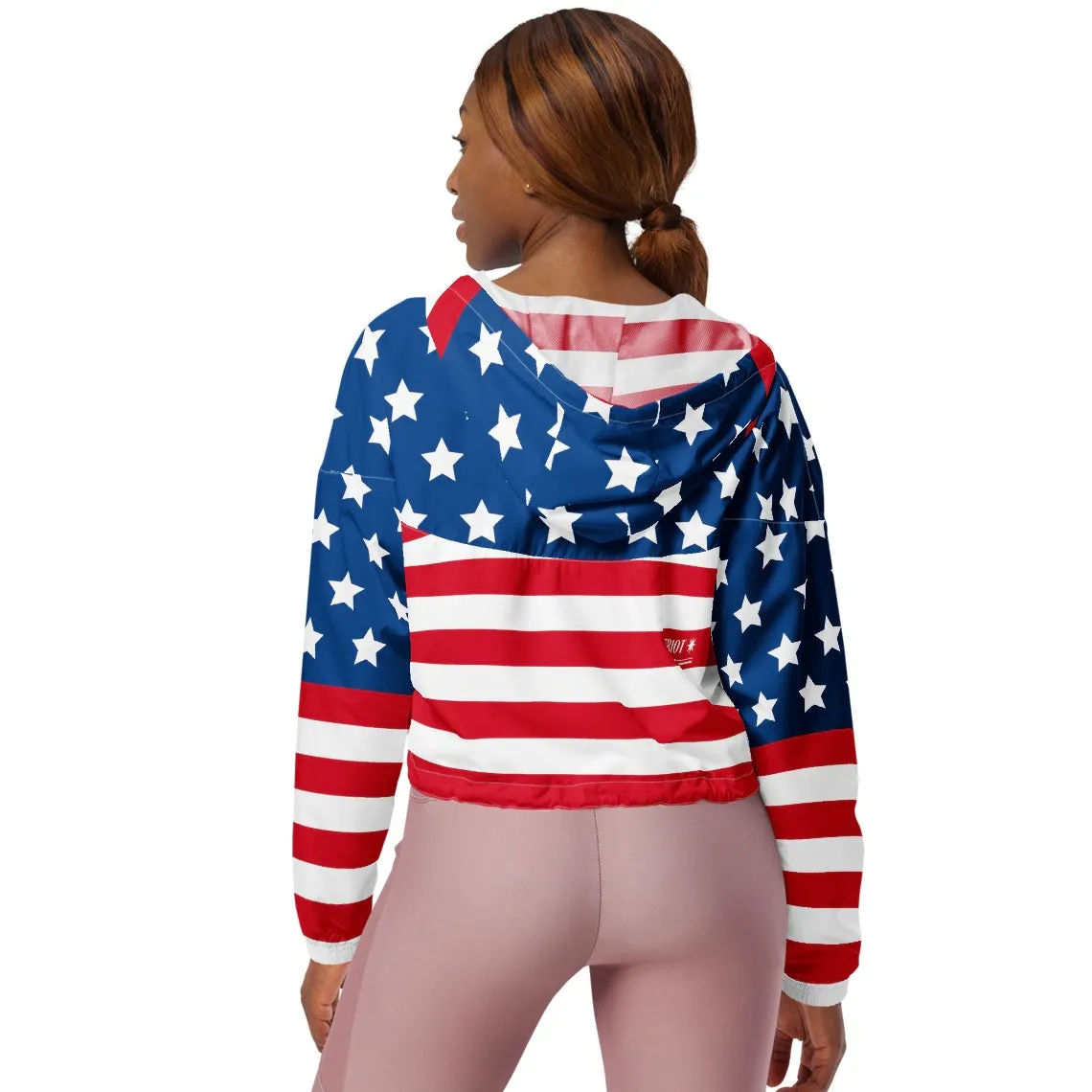 Patriot Stars and Stripes Women’s cropped windbreaker