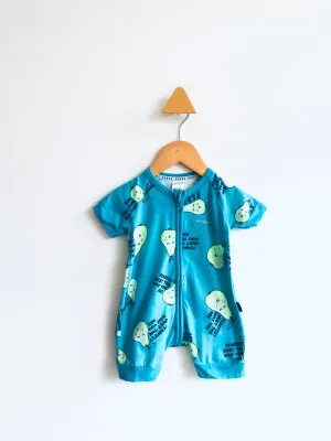 Pear Print Shorty Wondersuit // 3-6M