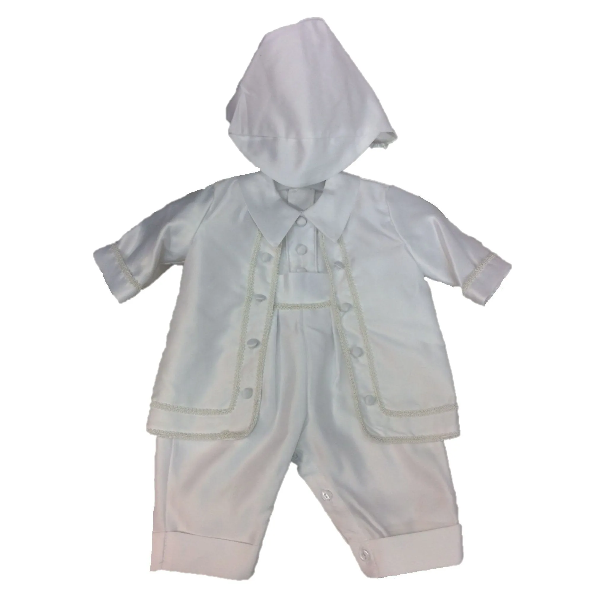 Peter Boys Ivory or White Boys Christening Romper and Jacket