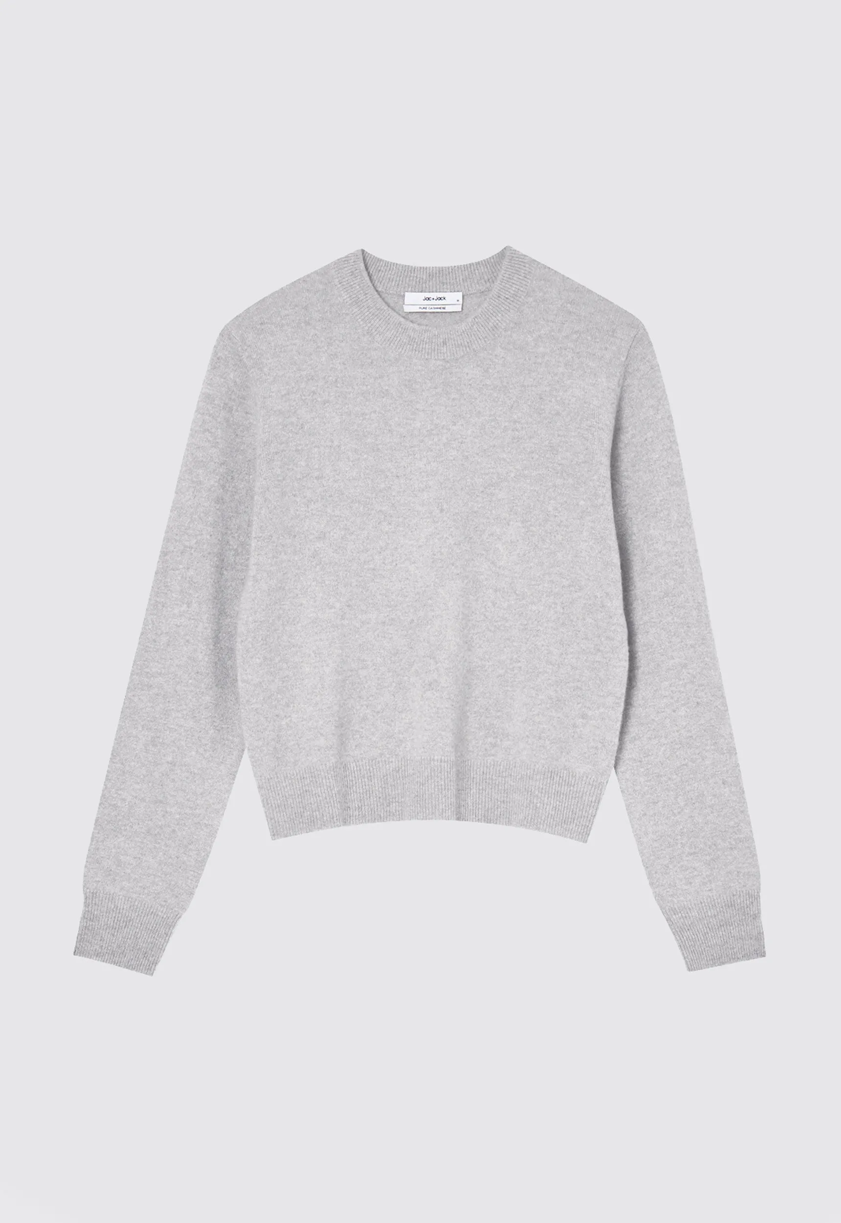 Peter Cashmere Sweater - Pale Grey Marle