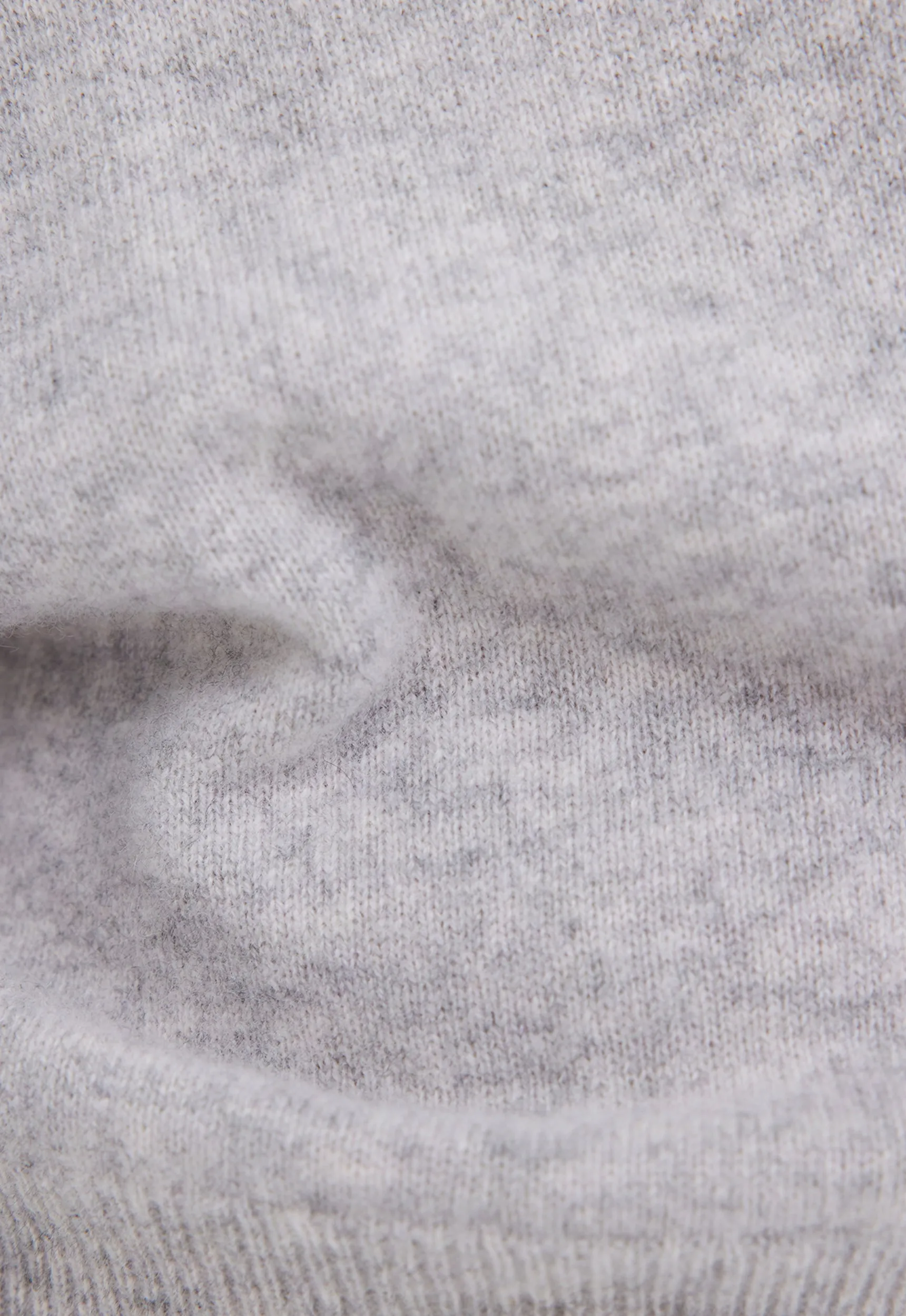 Peter Cashmere Sweater - Pale Grey Marle