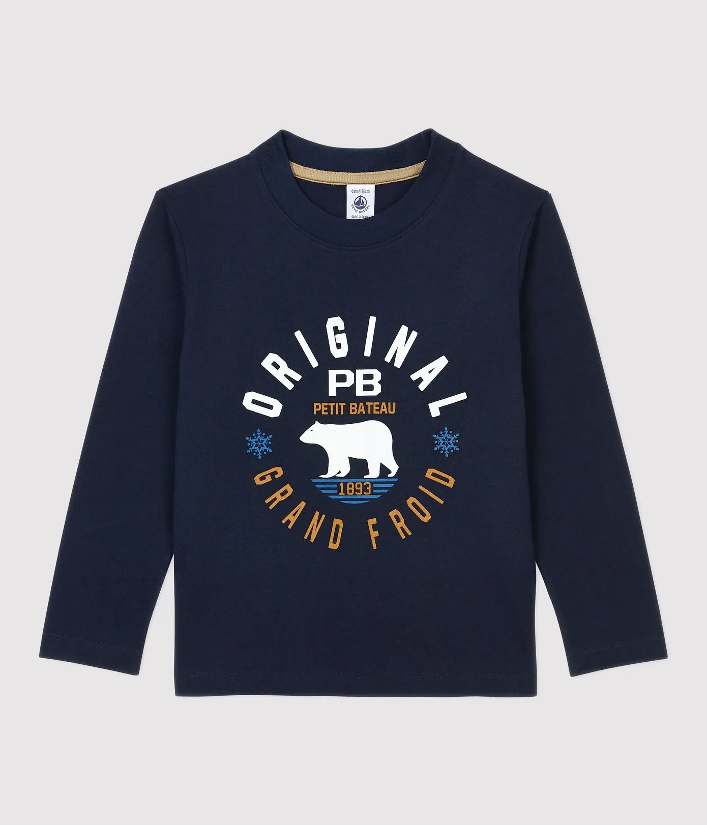 Petit Bateau Navy Long Sleeved Cotton Tshirt