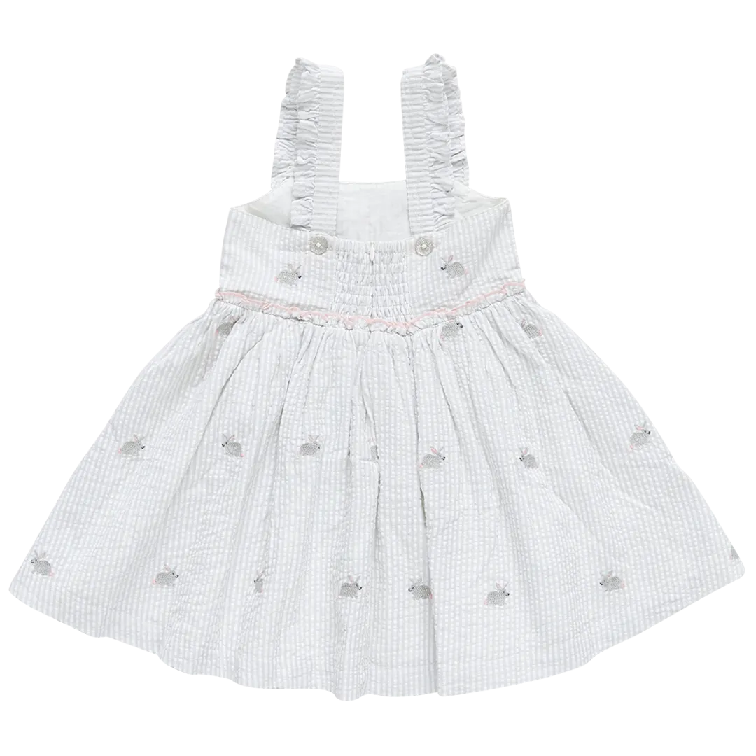 Pink Chicken Girls Sierra Dress - Bunny Embroidery