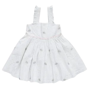 Pink Chicken Girls Sierra Dress - Bunny Embroidery