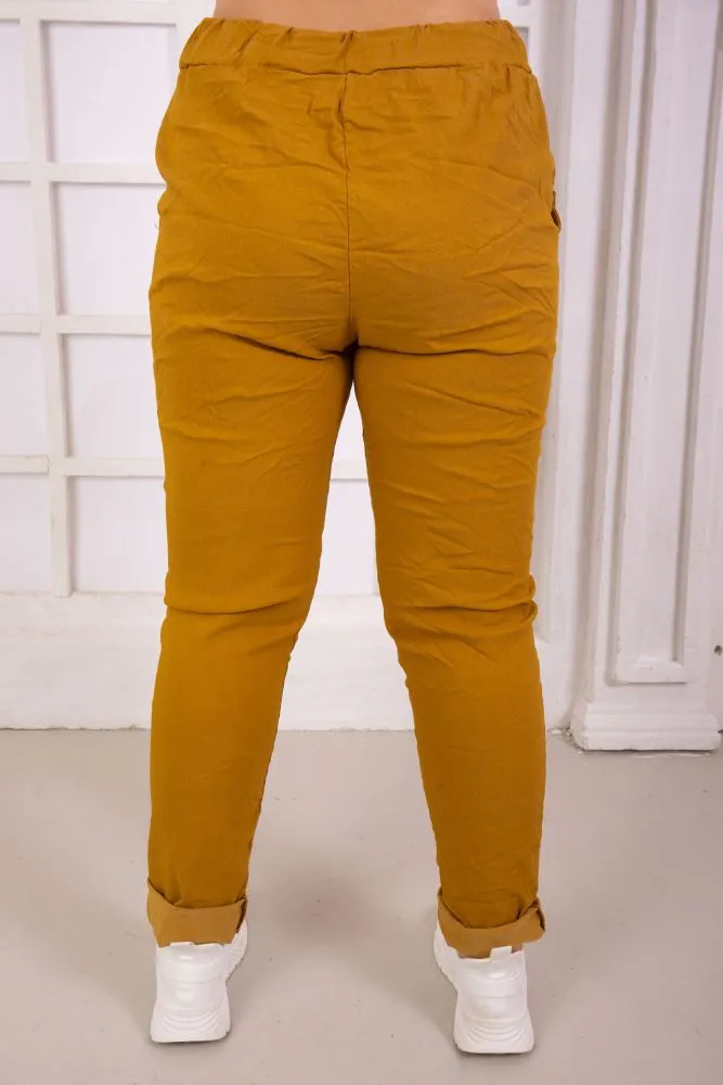Plain Glitter Drawstring Trouser