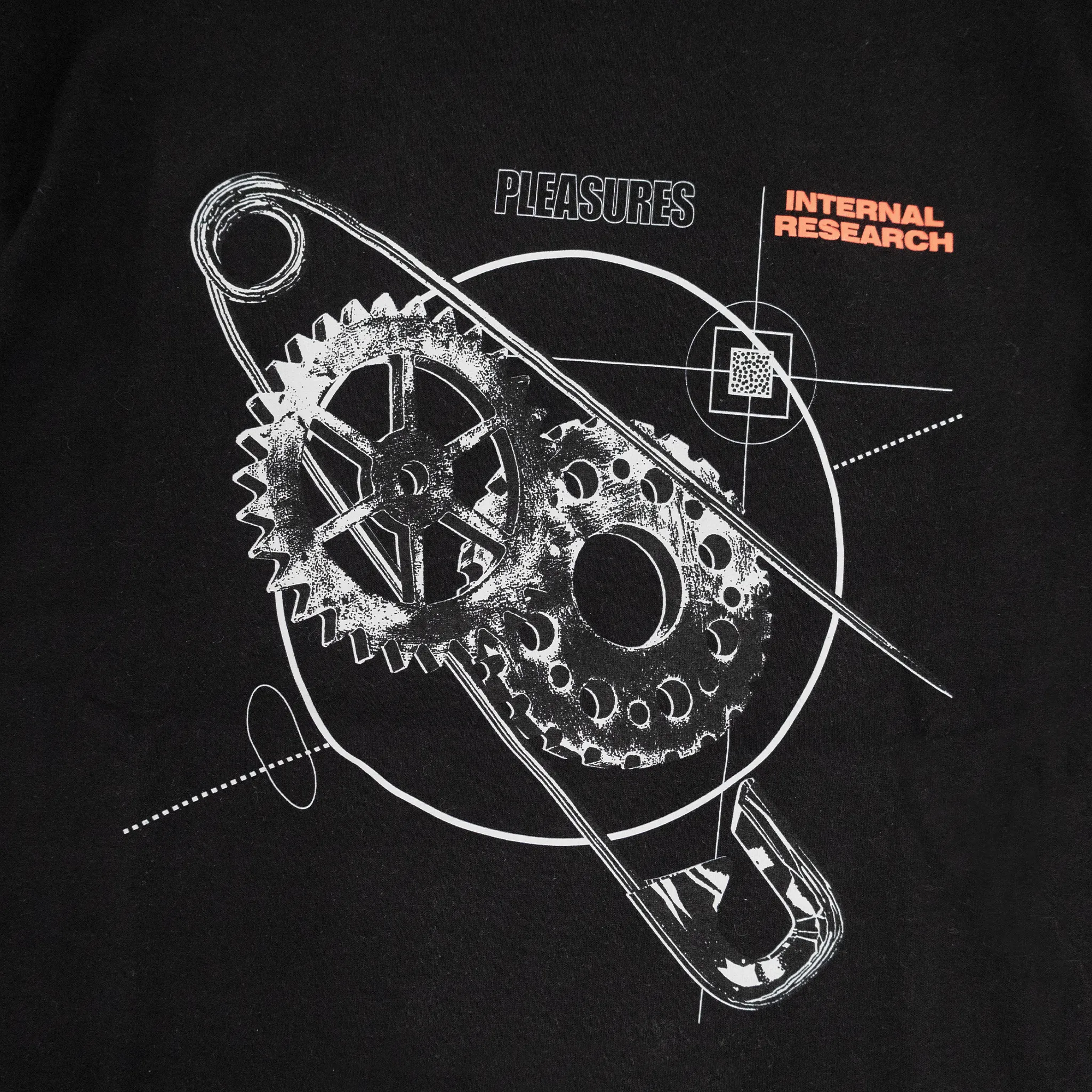Pleasures Research T-Shirt P23F051-Black