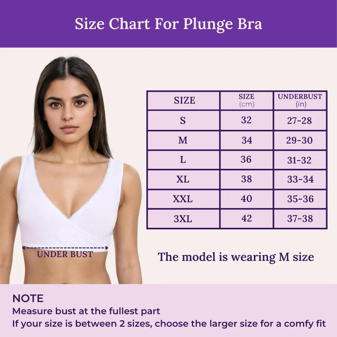 Plunge Bra | Cross Over Neckline | Medium Coverage | U Back | Pack Of 3