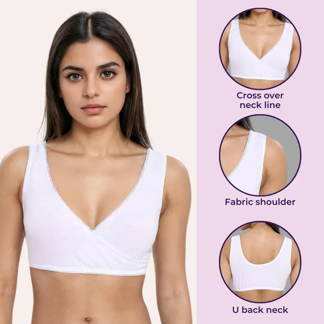 Plunge Bra | Cross Over Neckline | Medium Coverage | U Back | Pack Of 3
