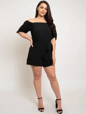 PLUS SIZE TIE FRONT ROMPER