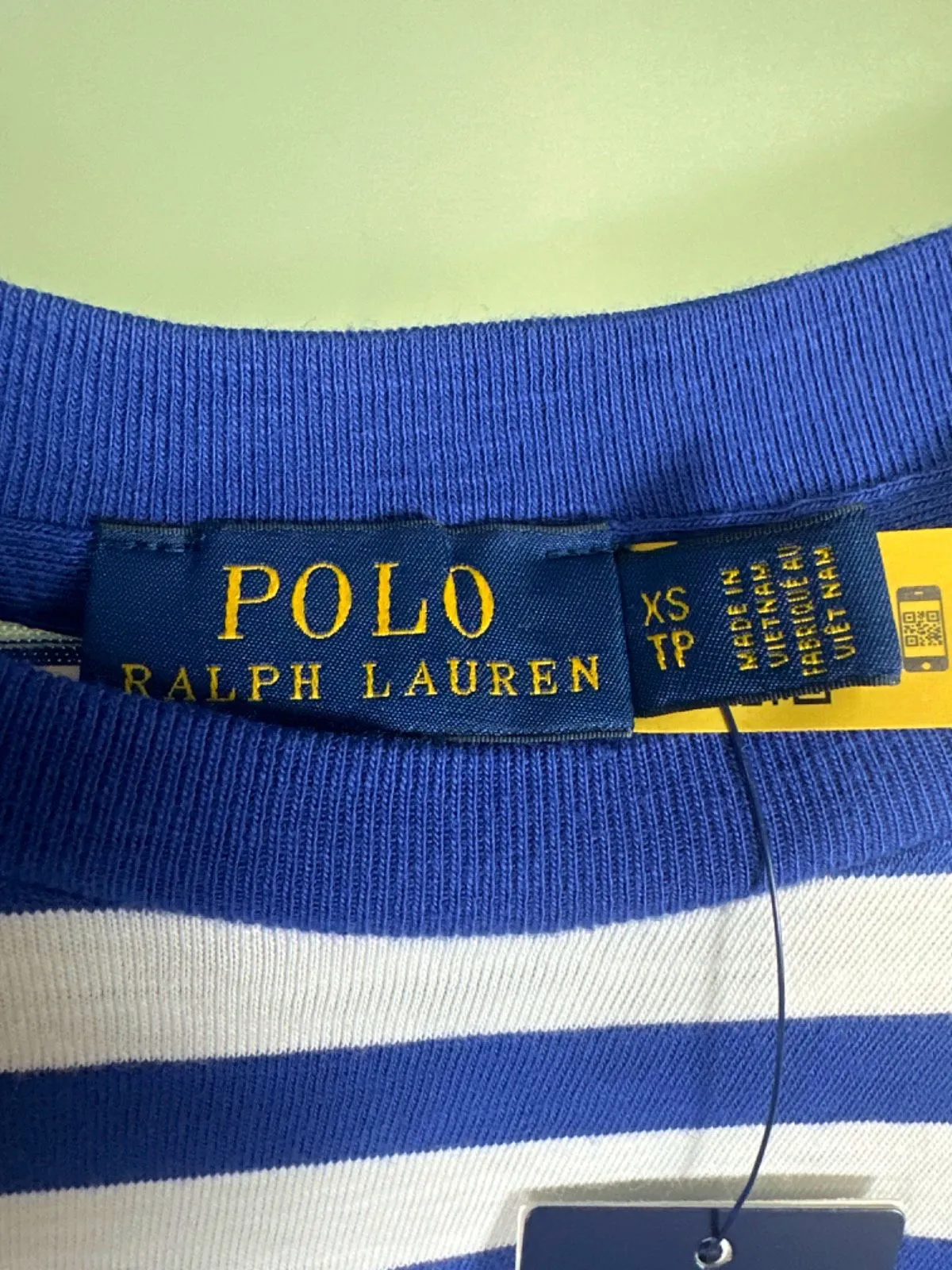 Polo Ralph Lauren Blue Striped Embroidered Polo Pony Logo T-Shirt Dress UK XL