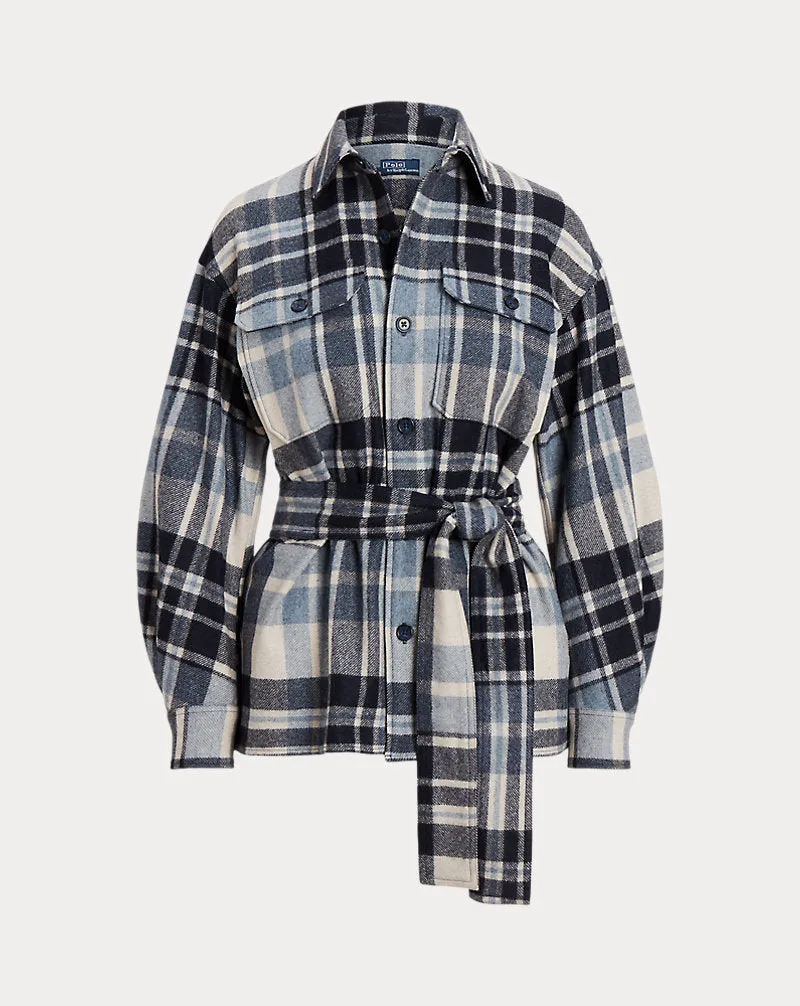 POLO RALPH LAUREN  Plaid Recycled Wool-Blend Shirt Sz4 NZ8