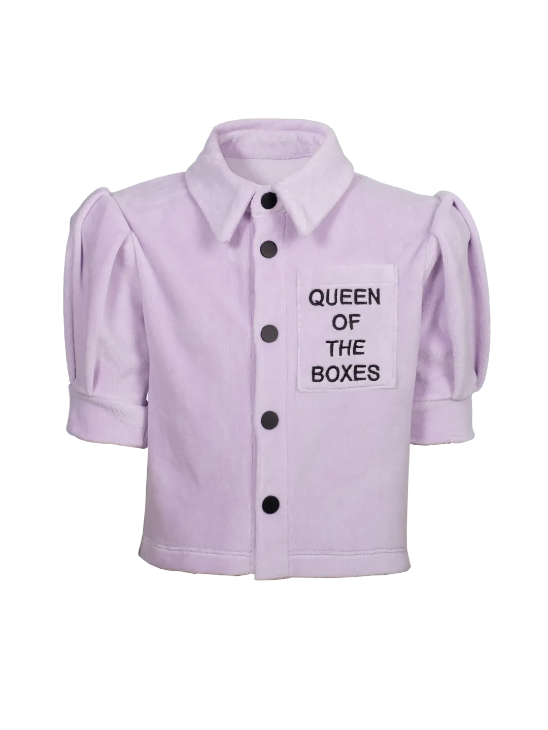 'Queen of the Boxes' Velour Shirt