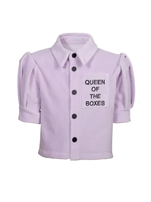 'Queen of the Boxes' Velour Shirt