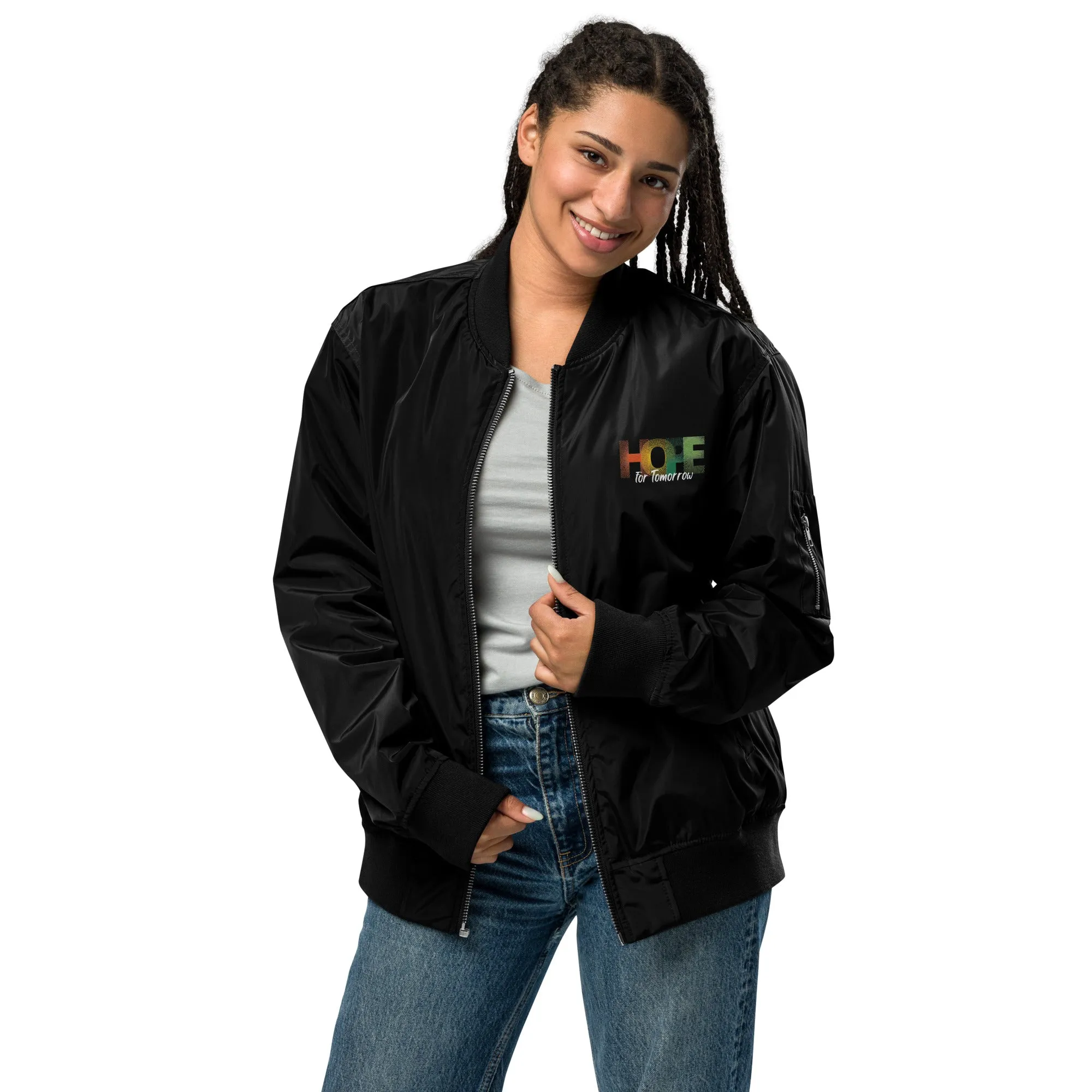 "Hope For Tomorrow" Premium Recycled Bomber Jacket