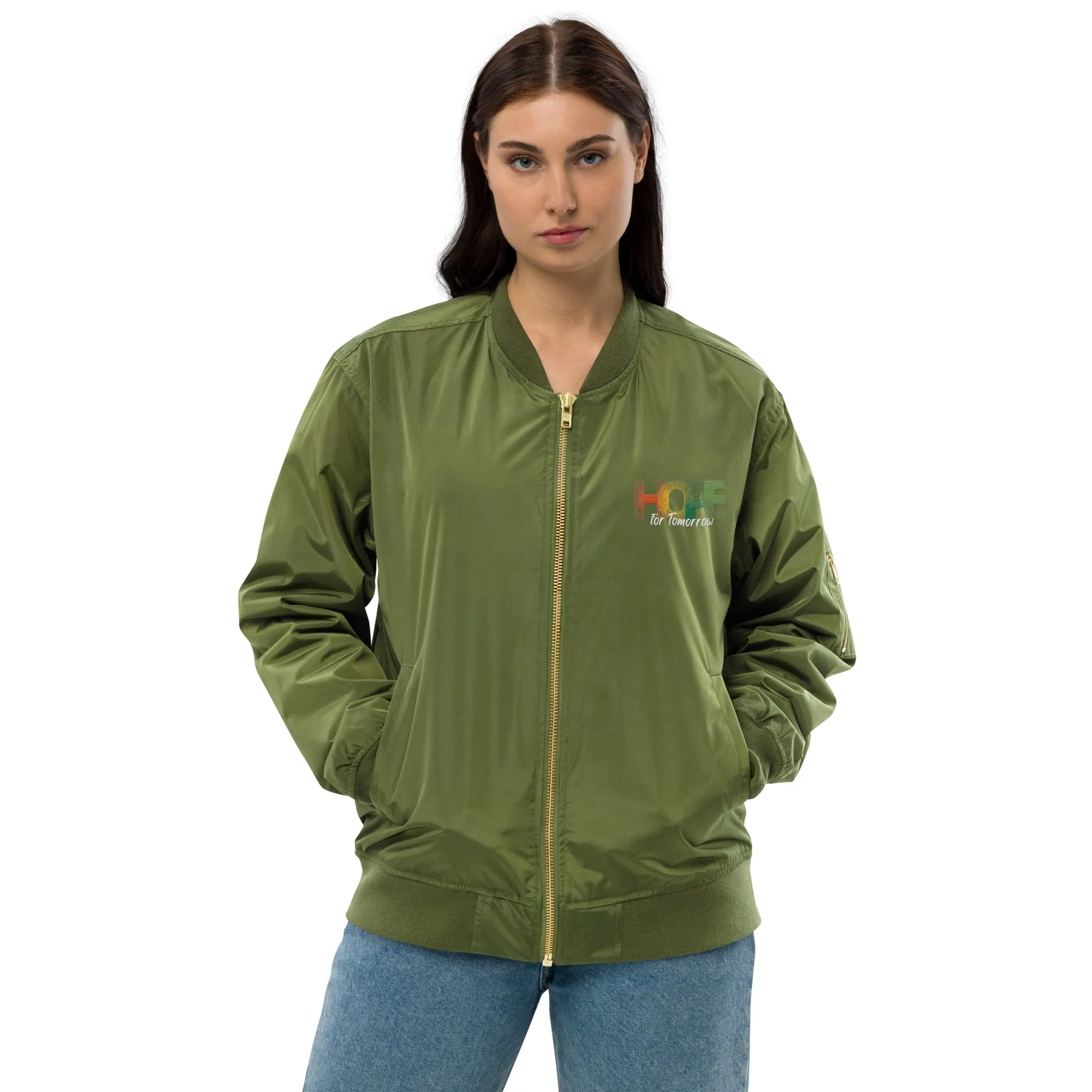 "Hope For Tomorrow" Premium Recycled Bomber Jacket